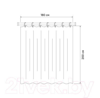 Шторка-занавеска для ванны IDDIS BF01P18i11