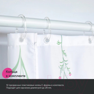 Шторка-занавеска для ванны IDDIS BF02P18i11