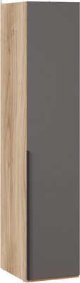 Шкаф-пенал ТриЯ Порто СМ-393.07.001 с 1 глухой дверью (яблоня беллуно/графит софт) - фото