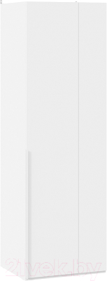 Шкаф ТриЯ Порто СМ-393.07.006 с 1 глухой дверью (белый жемчуг/белый софт) - фото