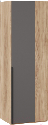 Шкаф ТриЯ Порто СМ-393.07.006 с 1 глухой дверью (яблоня беллуно/графит софт) - фото