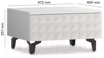 Консольный столик Shtabe Simple 7001 эко (травертин/белый/черный)