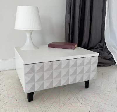 Консольный столик Shtabe Simple 7001 эко (травертин/белый/черный)