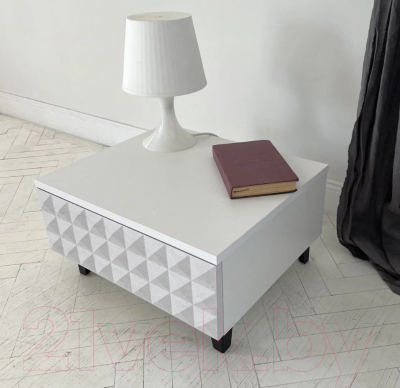 Консольный столик Shtabe Simple 7001 эко (травертин/белый/черный)