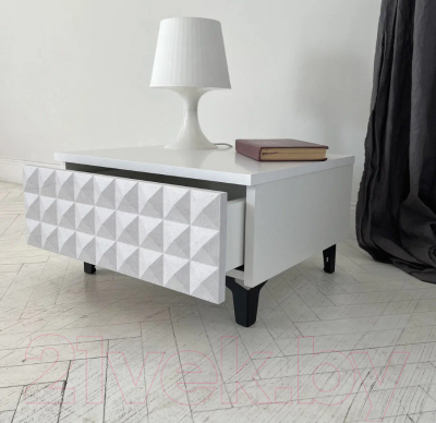 Консольный столик Shtabe Simple 7001 эко (травертин/белый/черный)