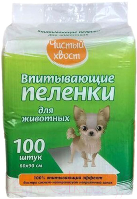 Одноразовая пеленка для животных Чистый хвост 60x90 / 68638 - фото