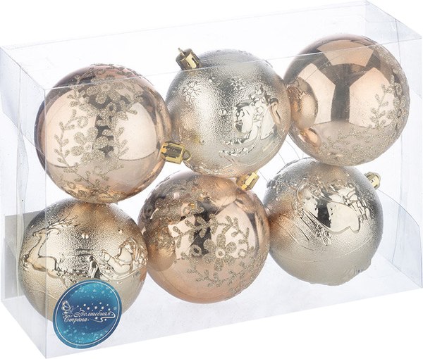 Набор шаров новогодних Волшебная страна SYQB2-0123003 / 106338 - фото