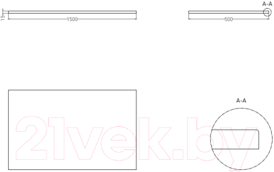 Столешница для ванной Umy Home Shelf 150x50 / UM30124