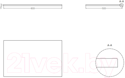 Столешница для ванной Umy Home Shelf 80x50 / UM30121RF