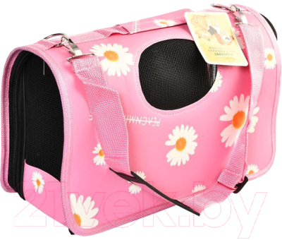 Сумка для животных Homepet Ромашки 81307 (53x25x30см, розовый) - фото
