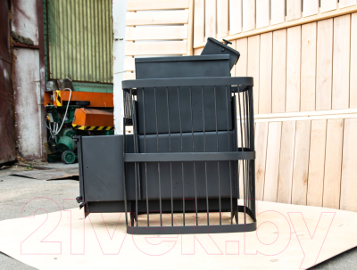 Печь-каменка КомфортПром Сталь Закрытая Каменка Чугунная Дверь 112211764