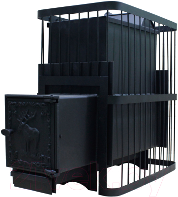 Печь-каменка КомфортПром Сталь Закрытая Каменка Чугунная Дверь 112211764