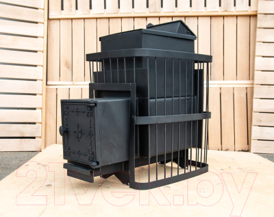 Печь-каменка КомфортПром Сталь Закрытая Каменка Чугунная Дверь 112211764