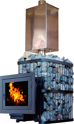 Печь-каменка КомфортПром Чугун Панорама Закрытая Каменка 112211763