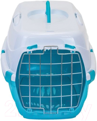 Переноска для животных Homepet Средняя 82994 (49x33x32см, бирюзово-белый) - фото