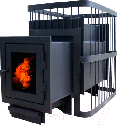 Печь-каменка КомфортПром Сталь чугунная дверь со стеклом 102211757 - фото