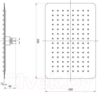 Лейка верхнего душа LEMARK LM9490GM