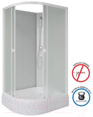 Душевая кабина Niagara Promo P90/80/26R/MT/BK 90x80x195