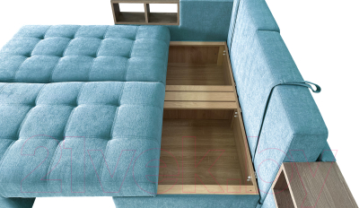 Диван угловой Lama мебель Пингвин-2/20 правый (Glory Col 19)