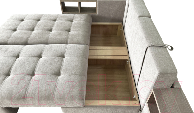 Диван угловой Lama мебель Пингвин-2/20 правый (Glory Col 02)