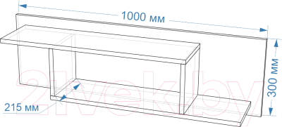 Полка Евва Венеция BH-2T (бодега белый/ясень орландо)
