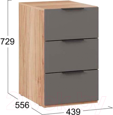 Тумба ТриЯ Порто ТД-393.15.01-11 (яблоня беллуно/графит софт)