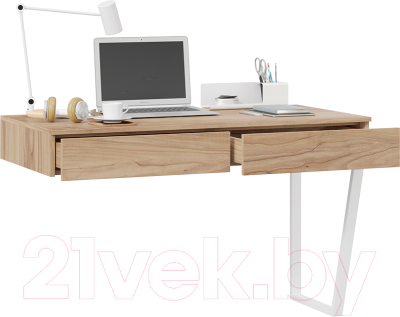 Письменный стол ТриЯ Порто ТД-393.15.02 (белый/яблоня беллуно)