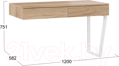 Письменный стол ТриЯ Порто ТД-393.15.02 (белый/яблоня беллуно)