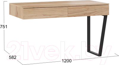 Письменный стол ТриЯ Порто ТД-393.15.02 (графит/яблоня беллуно)