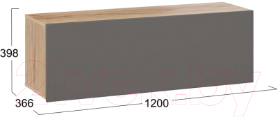 Шкаф навесной ТриЯ Порто ТД-393.15.11 (яблоня беллуно/графит софт)