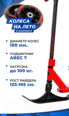 Самокат-снегокат Plank Triton P20-TRI100R+SKI