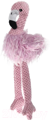 Игрушка для собак Homepet Фламинго плюш с пищалкой / 71104 - фото