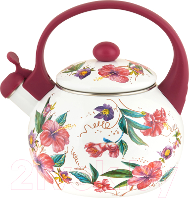 Чайник со свистком Appetite Гибискус FT7-GI - фото