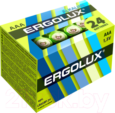 Комплект батареек Ergolux LR03 Alkaline BP-24 1.5В / 14213 - фото