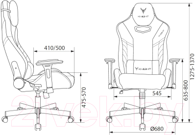 Кресло геймерское Бюрократ Knight Thunder 5X