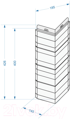 Угол для сайдинга Docke Lux Rocky