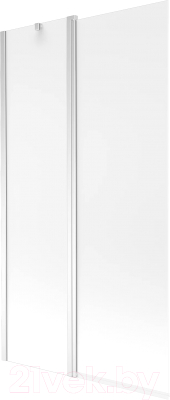 Стеклянная шторка для ванны Mexen Flip 100 / MEX-894-100-101-01-30 - фото