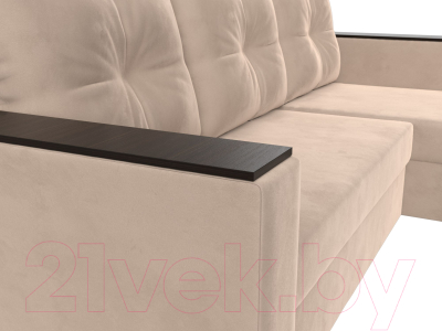 Диван угловой Лига Диванов Атланта Б/С правый / 117033