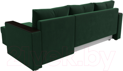 Диван угловой Лига Диванов Атланта Лайт Б/С правый / 117036 (велюр зеленый)