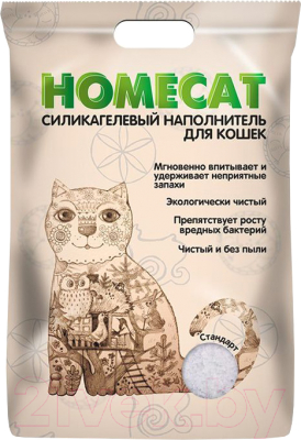 Наполнитель для туалета Homecat Стандарт Силикагелевый / 68915 - фото