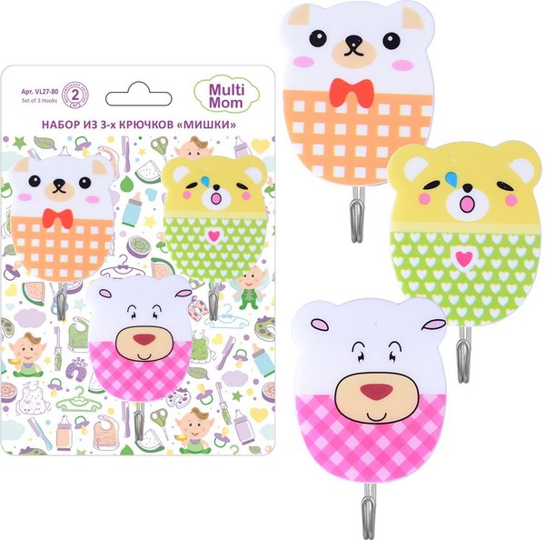 Набор крючков Мультидом Мишки / VL27-80