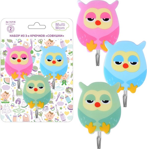 Набор крючков Мультидом Совушки / VL27-81