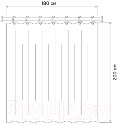 Шторка-занавеска для ванны IDDIS Basic BT01P18i11