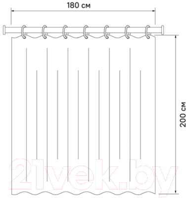 Шторка-занавеска для ванны IDDIS Basic BB03P18i11