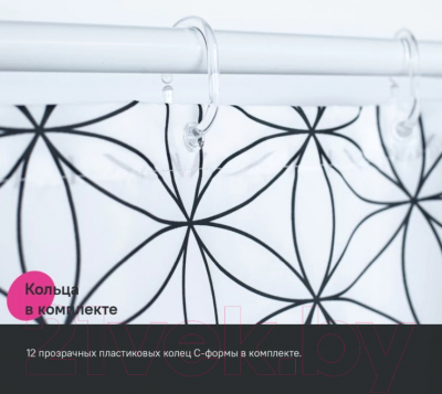 Шторка-занавеска для ванны IDDIS Basic BB04P18i11