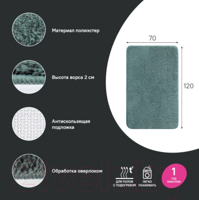 Коврик для ванной IDDIS Basic BSQL06Mi12