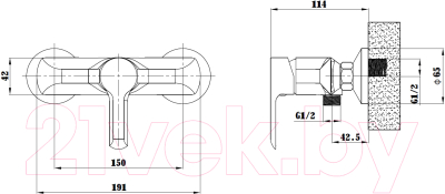 Смеситель Esko Sorento SR 80w/a