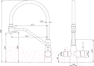 Смеситель Esko K25 W