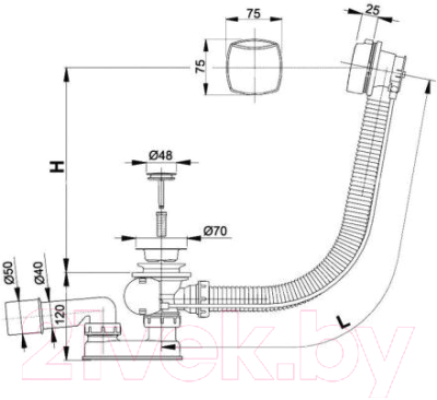 Сифон Alcadrain A51CR