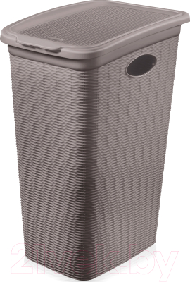 Корзина для белья Эльфпласт Elegance EP606 (36л, серо-коричневый) - фото